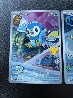 Pokemon First Partner Illustration Turtwig Chimchar Piplup Promo Cards - Image 2