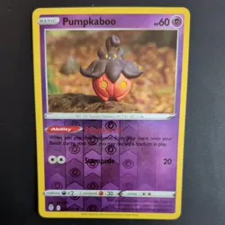 PUMPKABOO 076/203 POKEMON CARD (EVOLVING SKIES SET) REVERSE HOLO - Image 1