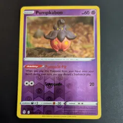 PUMPKABOO 076/203 POKEMON CARD (EVOLVING SKIES SET) REVERSE HOLO - Image 2