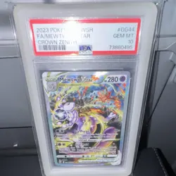 Pokemon Mewtwo VSTAR Full Art Holo Crown Zenith GG44 Ultra Rare PSA 10 - Image 2