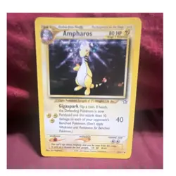 Pokemon Ampharos Neo Genesis Holo Rare 1/111 80 HP Stage 1 Nintendo 2000 - Image 1