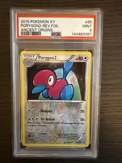 Porygon2 65/98 Reverse Foil/Holo 2015 Pokemon Ancient Origins PSA 9 Mint - Image 1