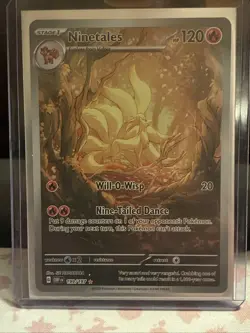 Pokemon Ninetales TCG Sv03: Obsidian Flames Holo Illustration Rare Card 199/197 - Image 1