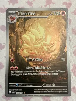 Pokemon Ninetales TCG Sv03: Obsidian Flames Holo Illustration Rare Card 199/197 - Image 2