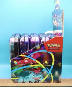 Pokemon TCG Mega Evolution Mini Tin Display 10 Sealed Tins With Display Box💥 - Image 2
