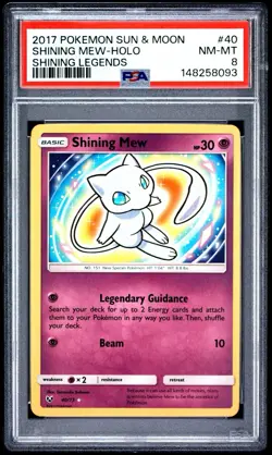 Pokemon Shining Mew Shining Legends Shiny Holo Rare 40/73 PSA 2017 English - Image 1