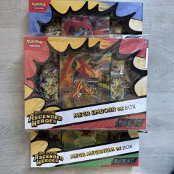Pokemon TCG | Ascended Heroes | Mega Feraligatr , Meganium & Emboar | EX Boxes - Image 2