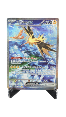 Pokemon Zapdos ex 202/165 Scarlet Violet 151 SIR Secret Rare NM Full Art Holo - Image 1