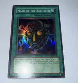 Yugioh Mask of the Accursed LON-019 Super Rare Unl Original Print (LP) - Image 1