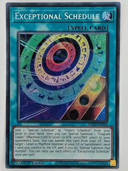 YuGiOh - BLZD-EN054 Exceptional Schedule - Secret Rare - Image 1