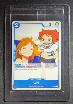 Sealed Release Event Promo Girl P-096 and Rainbow Luffy Leader | One Piece TCG - Image 1