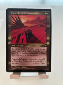 YuGiOh Squandered Resources B Rare Used Condition Check Photos - Image 1