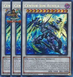 Yugioh! 3x Centur-Ion Auxila MP25-EN068 Prismatic Secret Rare 1st Ed NM - Image 1