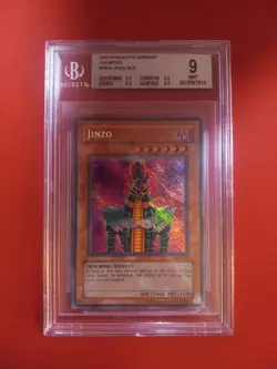2002 Yugioh Jinzo PSV-000 BGS 9 Gem Mint Secret Rare Pharaoh’s Servant - Image 1