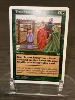 Three Visits Portal Three Kingdoms MTG P3K Magic The Gathering NM (A) - Image 1