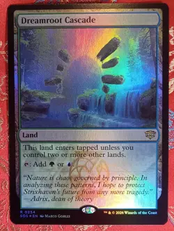 FOIL Dreamroot Cascade Secrets of Strixhaven Magic The Gathering MTG rare land - Image 1