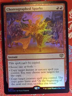 FOIL Choreographed Sparks Secrets of Strixhaven Magic The Gathering MTG rare red - Image 1