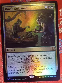 FOIL Dina's Guidance Secrets of Strixhaven Magic The Gathering MTG RARE instant - Image 1