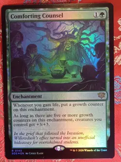 FOIL Comforting Counsel Secrets of Strixhaven Magic The Gathering MTG green rare - Image 1