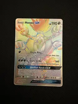 Hoopa GX 187/181 Rainbow Secret Rare Team Up Pokemon TCG Card NM - Image 1