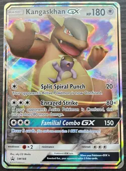 Kangaskhan GX Pokemon TCG SM188 Sun & Moon Promo Holo Light Play LP - Image 1