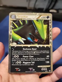 Tyranitar Prime Holo Pokemon Card Unleashed 88/95 English Light Play LP - Image 1