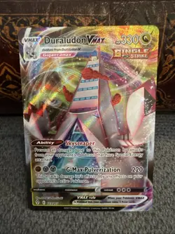 Pokemon TCG Evolving Skies Duraludon VMAX Holo Card 123/203 Near Mint Condition - Image 1