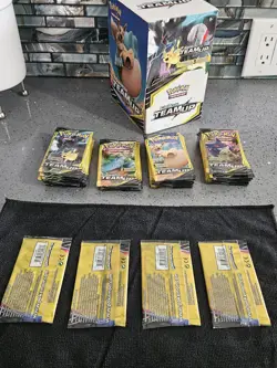 Pokemon TCG Sun & Moon Team Up Elite 3 Card Booster Packs Art Set! - Image 2