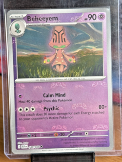 Pokemon - Beheeyem 041/086 Master Ball Reverse Holo - Black Bolt - Image 1