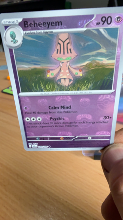 Pokemon - Beheeyem 041/086 Master Ball Reverse Holo - Black Bolt - Image 2