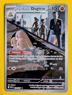 Pokemon Team Rocket's Dugtrio #239/217 ME: Ascended Heroes NM Perfect Centering - Image 1