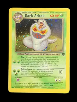 Pokemon TCG Dark Arbok Team Rocket 2/82 Holo Unlimited WOTC Vintage - Image 1