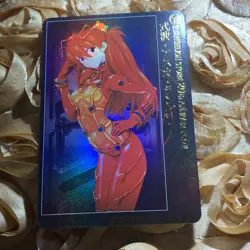 Asuka Langley Soryu Evangelion Data Goddess Anime Foil ACG Girl Card Red - Image 1