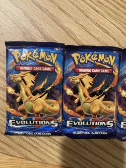 XY Evolutions Booster Pack Lot of 5 Factory Sealed English Pokemon TCG Free Ship - Image 2