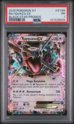 PSA 1 Rayquaza #XY69 Pokemon XY Black Star Promo - Image 1