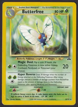 Pokemon Butterfree 19/75 Non-Holo Rare Neo Discovery - Image 1