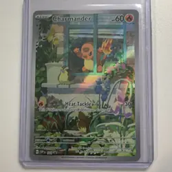 Pokemon Charmander 168/165 Scarlet & Violet 151 Illustration Rare Holo 70 HP - Image 1