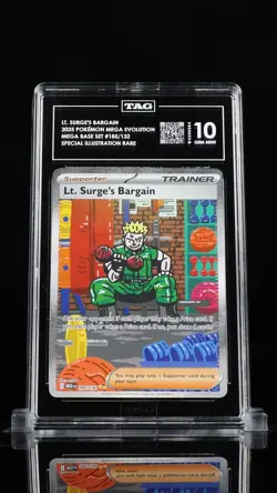 LT. SURGE'S BARGAIN 185/132 SIR Mega Evolution - TAG GEM 10 - Pokemon TCG - Image 1