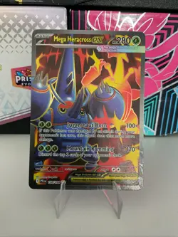Pokemon Mega Heracross EX 108/094 Phantasmal Flames Full Art Ultra Rare - Image 1