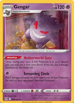 Gengar 066/196 Holo Rare Lost Origin Pokemon Near Mint - Image 1
