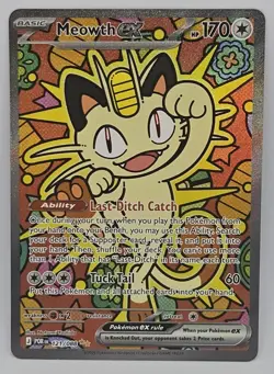 POKEMON MEOWTH EX - FULL ART RARE 170 HP 121/088 - POR FOIL - Image 1