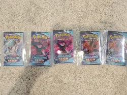 🌬5x Pokemon Sword & Shield Chilling Reign Booster Pack Let's Go 📈 820650808470 - Image 1