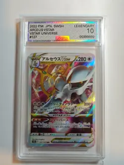 🔥Pokemon TCG 2022 Arceus 127/172 VSTAR Universe AGS 10 Holo Japanese Let's Go📈 - Image 1