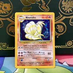 Ninetales 12/102 Holo Rare Base Set Unlimited Pokemon English LP + - Image 1