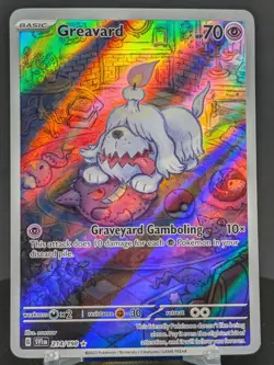 Pokemon Greavard #214/198 English SVI Scarlet & Violet Illustration Rare - Image 1