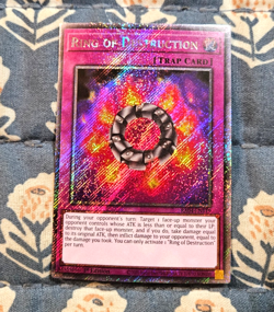 Ring of Destruction - Platinum Secret Rare - Quarter Century Stampede - Yugioh - Image 1