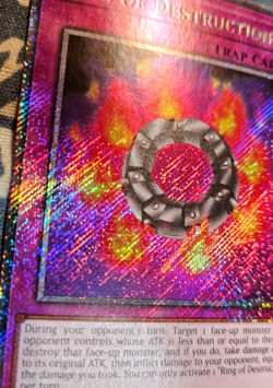 Ring of Destruction - Platinum Secret Rare - Quarter Century Stampede - Yugioh - Image 4