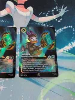 Disney Lorcana Daisy Duck Paranormal Investigator Set Champs Top 8 Foil Promo X2 - Image 3