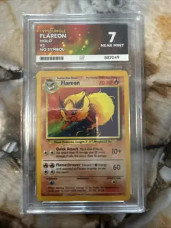 Pokemon TCG Flareon Jungle Holo Rare Card 3/64 Unlimited No Symbol Error ACE 7 - Image 1