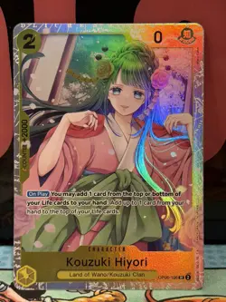 One Piece Card Game🏴‍☠COLOR: YELLOW OP06-106 KOUZUKI HIYORI SR FOIL NM TCG ENG - Image 1
